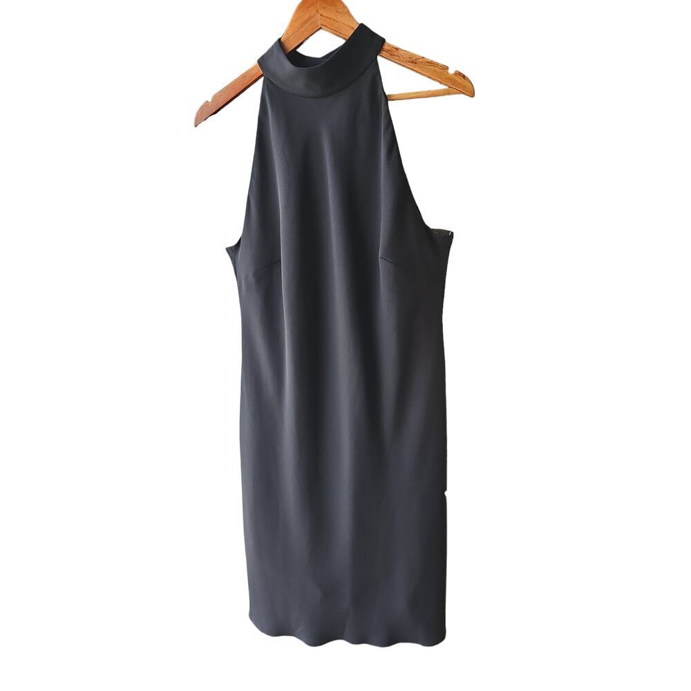 Jones Wear Halter Neck backless Midi party cocktail Dress Black Size 16